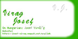 virag josef business card